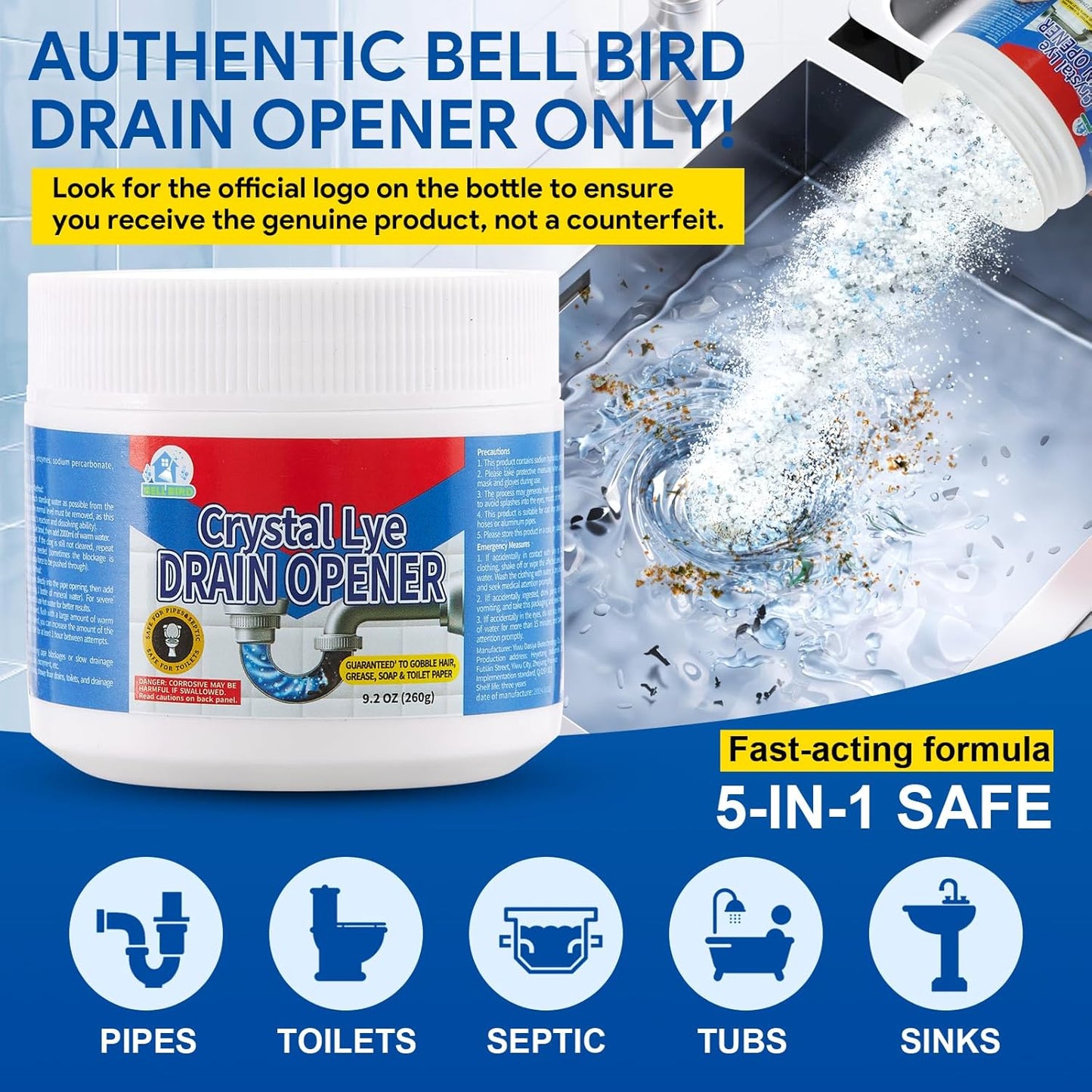 ClogMelt™ Drain Powder